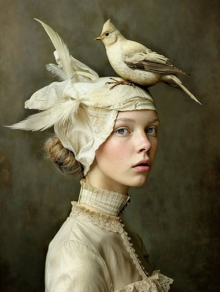 Portrait artistique : &quot;Me and my bird&amp;quot ; par Carla Van Iersel