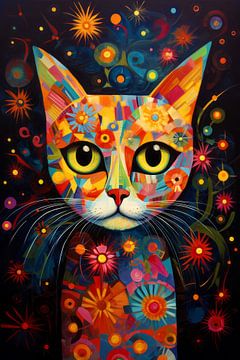 Cat Painting by Preet Lambon