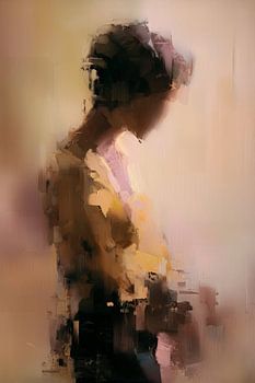 Vrouw in aardse tinten | Abstracte kunst