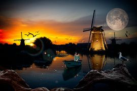 Kinderdijk Fantasy by Michel Van Rhee