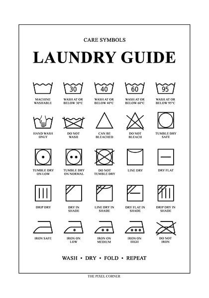 Laundry Guide by The Pixel Corner