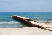 Oude pier in zee