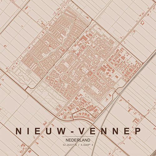 Lageplan von Nieuw-Vennep