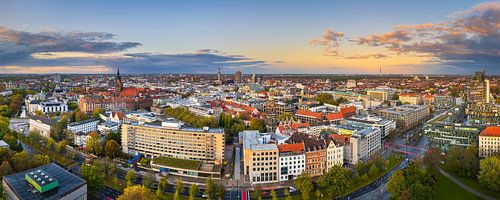 Panoramisch uitzicht op Hannover, Duitsland
