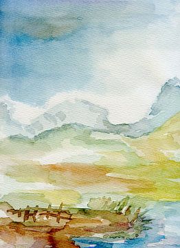 Mountain landscape by Claudia Gründler