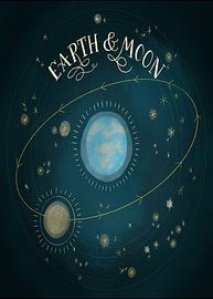 Terre &amp ; Lune aquarelle sur Leon Lewis