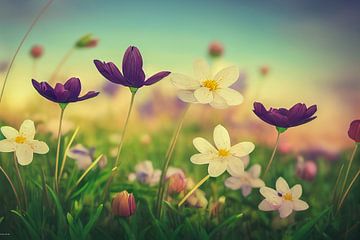 Bloemen in de lente, illustratie van Animaflora PicsStock