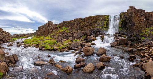 Panorama of Öxarárfoss, Iceland by Adelheid Smitt