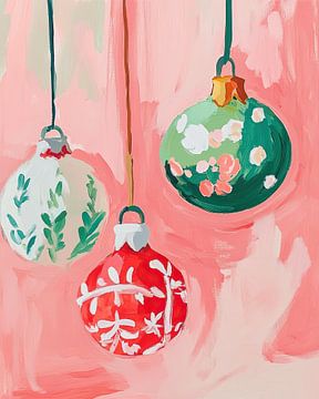 Christmas baubles | Festive Christmas baubles by Wonderful Art