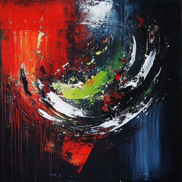 Abstracte krachtige kleuren van TheXclusive Art