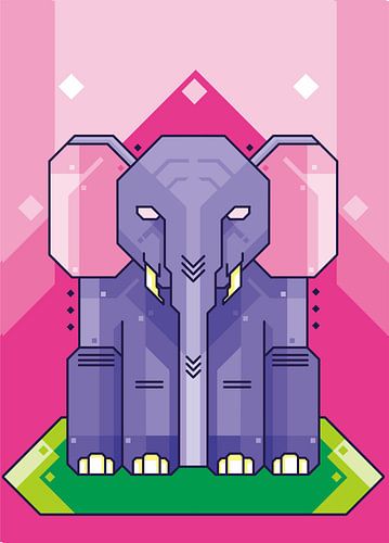 VEL VIERKANT OLIFANT