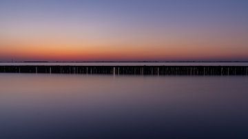 Zonsondergang Tjeukemeer van Berend Negenman