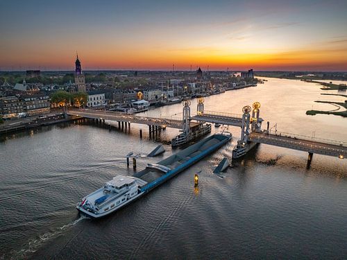Kampen lente zonsondergang luchtfoto