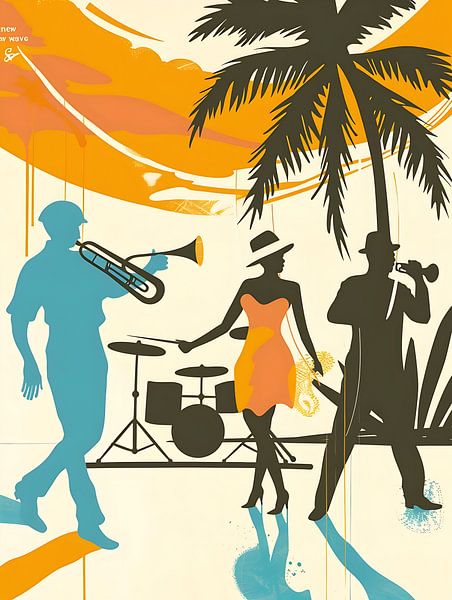New Wave vintage &amp; Retro-Poster von PixelPrestige