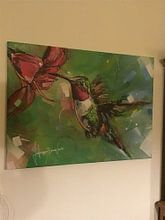 Photo de nos clients: Peinture de colibri sur Jos Hoppenbrouwers, sur toile