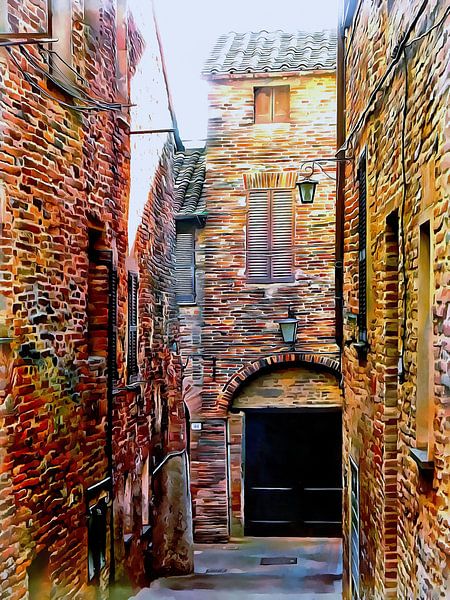 Alley View 1 Citta della Pieve Umbria van Dorothy Berry-Lound