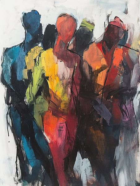 Personnes abstraites | Personnes en mouvement par Caprices d'Art
