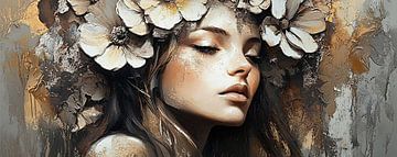 Vrouwen Bloemen | Whispering Petals, Quiet Grace van De Mooiste Kunst