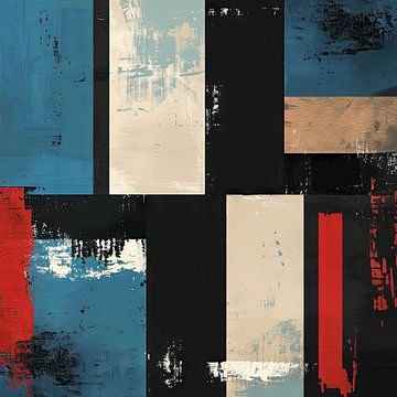Abstracte geometrie in retro kleuren van Poster Art Shop