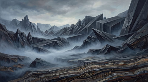 Surreal Jagged Landscape