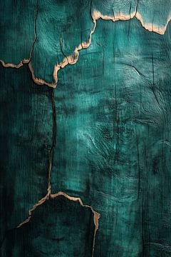 Risse in Smaragd Abstrakte Holz Textur von Eva Lee
