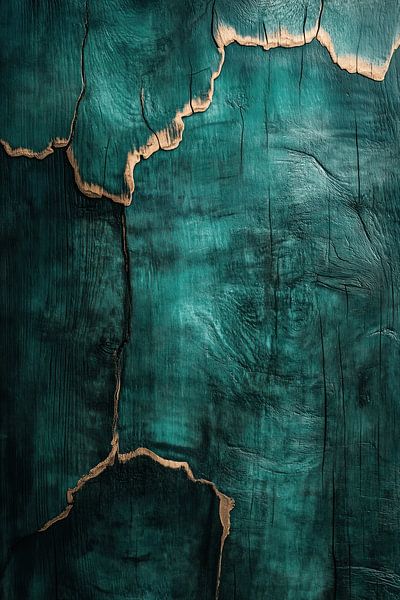 Risse in Smaragd Abstrakte Holz Textur von Eva Lee