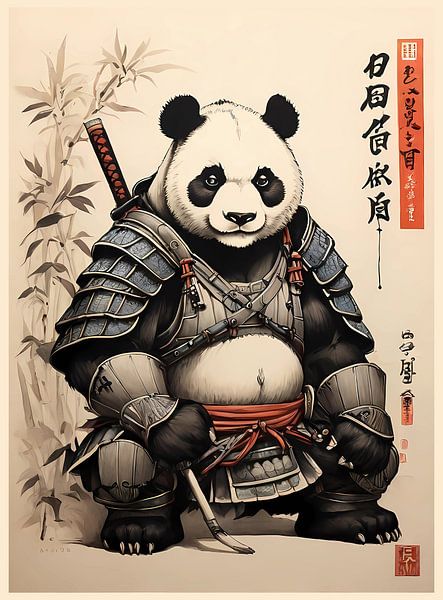 Panda Warrior japonais par VISHAKATIAR