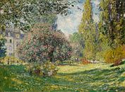 Die Familie Monet in ihrem Garten in Argenteuil, Édouard Manet von Meesterlijcke Meesters Miniaturansicht