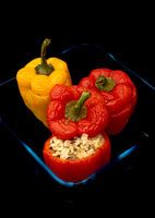 Poivrons farcis aux légumes et au riz