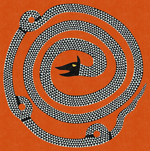 Labyrinth mit gewundener Katze