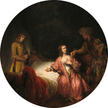 Joseph beschuldigd door de vrouw van Potifar, Rembrandt