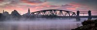 IJsselbrücke Panorama im Nebel