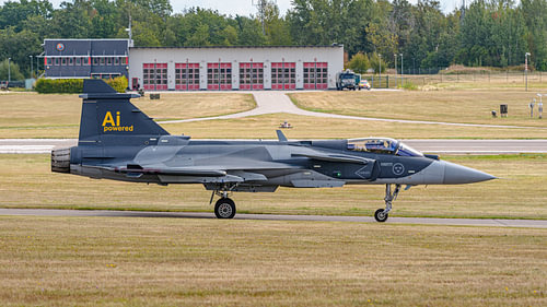Saab JAS 39E Gripen van de Zweedse Luchtmacht.