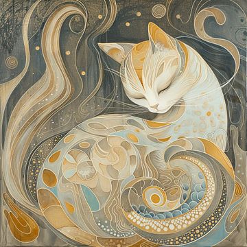 Painting Cat | Cat by Wonderful Art