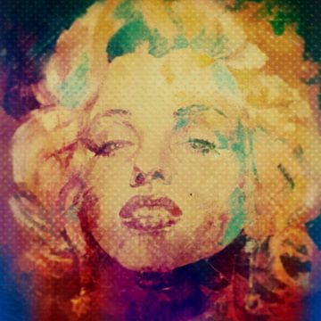 Marilyn Monroe Colourful Pop Art  by Felix von Altersheim