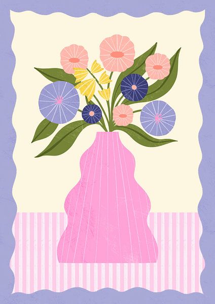 Blumen in rosa Vase von Melissa Donne