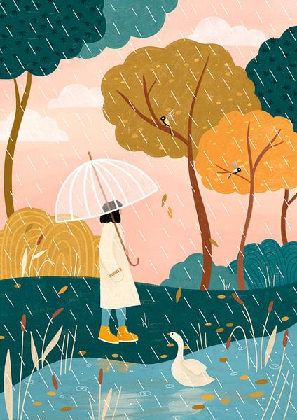Rainy Day Stroll by Bea Müller