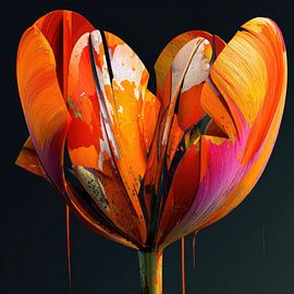 Abstraktes buntes Herz Artwork von Wilma Mesman