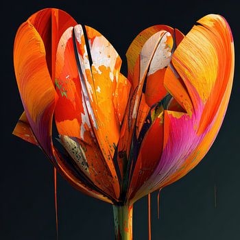 Abstraktes buntes Herz Artwork