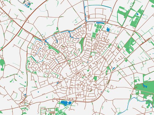 Carte de Haaksbergen dans le style Urban Ivory