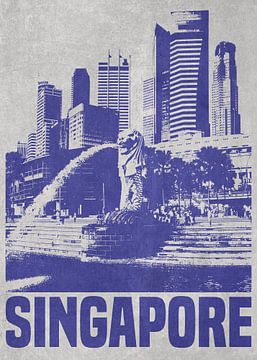 Singapore Merlion Park by DEN Vector