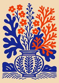 Decorative Botanical Vase Pattern by Art Kingdom