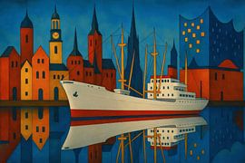 Hafenstadt im Licht