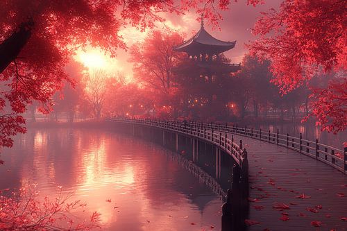 kleurrijk fictief traditioneel Japan