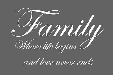 Tekst | Family | Donker grijs van Sandra Hazes