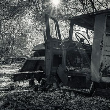 Verlassenes Feuerwehrauto in Tschernobyl