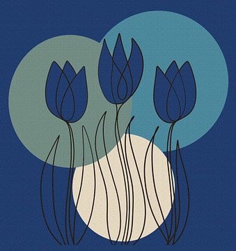 Blauwe Tulpen van Gisela - Art for you