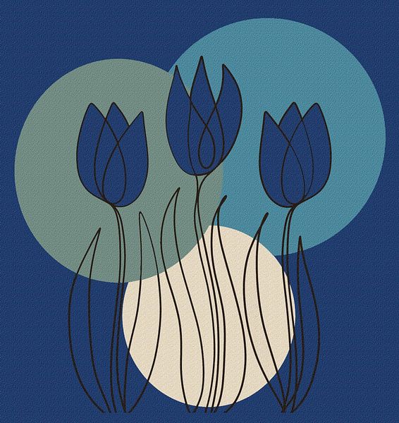 Blauwe Tulpen van Gisela- Art for You