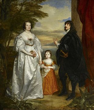 James Stanley met zijn vrouw, Charlotte, en hun dochter, Antoon van Dyck...