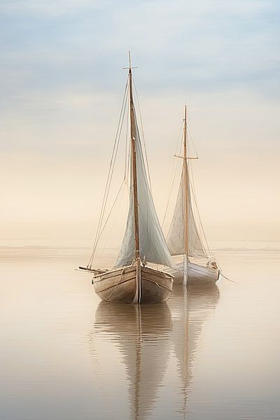 Segelboot auf ruhigem Wasser von Imagine